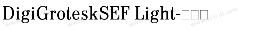 DigiGroteskSEF Light字体转换